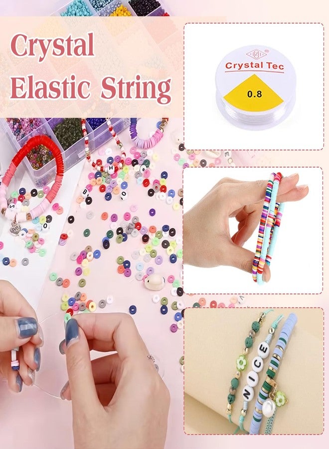 TecoKart مجموعة صنع المجوهرات من خرز طين البوليمر من تيكو كارت - 4200 قطعة، 24 لونًا، خرز أساور مع تعليقات على شكل حروف وقلوب وفواكه وأصداف - مجموعة حرف يدوية للبنات والسيدات والبالغات، متعددة الألوان، تتضمن الأدوات - Image 5